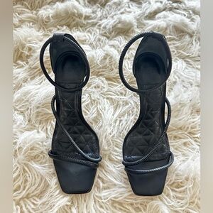 Schutz Black Strappy Sandal